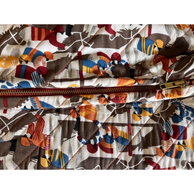 Textile Jockey and Horse Vintage Fabric Pillow Cover For Sale - Image 7 of 8