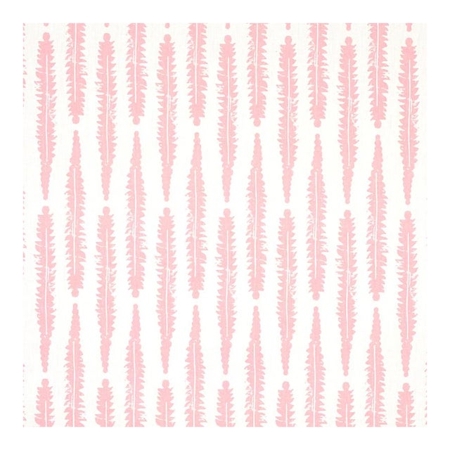 Sample - Schumacher X Molly Mahon Fern Fabric in Pink For Sale