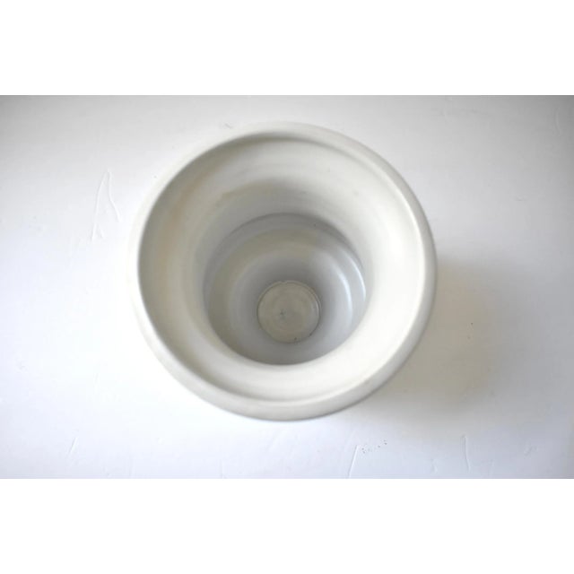 Ceramic White Sculptural Studio Pottery Vase For Sale - Image 7 of 10