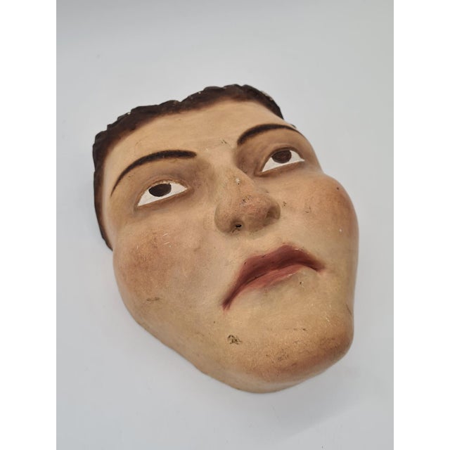 Vintage Carved Wooden Mask, 1960s For Sale - Image 6 of 9