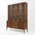 Brown Broyhill Saga Vintage Mid Century Modern Two Piece Buffet and Hutch China Cabinet C. 1960s, Attributed For Sale - Image 8 of 11