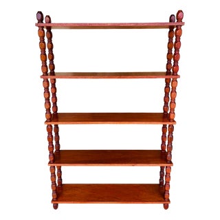 French Mahogany Five-Tier Bookcase For Sale