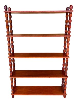 French Mahogany Five-Tier Bookcase
