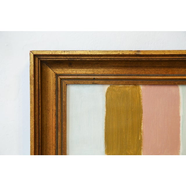 Original Framed Abstract Painting in Vintage Gold Frame For Sale - Image 10 of 17