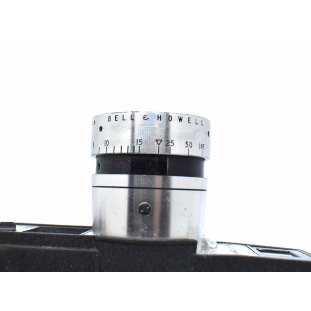 Black Mid 20th Century Bell & Howell Electric Eye 8 Mm Roll Film Movie Camera Usa For Sale - Image 8 of 11