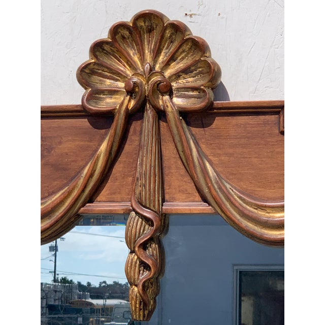 Faux Grain & Giltwood Neoclassical Style Mirror For Sale - Image 9 of 13