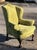 Antique Library Armchair with Fine Carved Mahogany Legs For Sale - Image 4 of 8