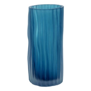 Falko Powder Glass Vase, 10.25" For Sale