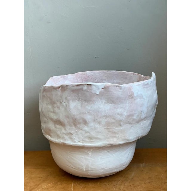Vintage Monumental Handcrafted Ceramic Vessel For Sale In West Palm - Image 6 of 12