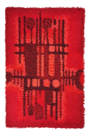 Modern Danish Hand-Knotted Wool Rug attributed to Carin Agner Nielsen for Ege Rya, 1960s
