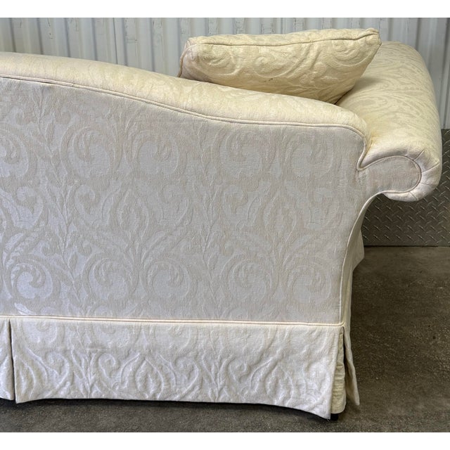 Robb and Stucky Upholstered Rolled Arm Loveseat / Sofa For Sale - Image 4 of 12