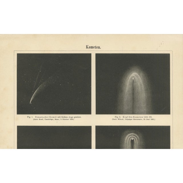 Paper Antique Comet Study Kometen, 1890s For Sale - Image 7 of 8
