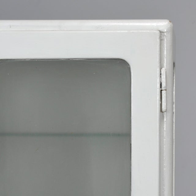 Vintage Glass and Wooden Medicine Cabinet, 1930 For Sale - Image 9 of 12
