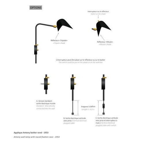 Not Yet Made - Made To Order Modern White Anthony Wall Lamps by Serge Mouille, Set of 2 For Sale - Image 5 of 8