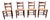 Vintage Early American Shaker Style Solid Wood Ladder Back Rush Seats Dining Chairs For Sale