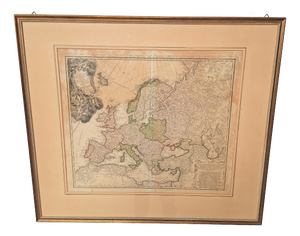 Antique Geological World Map by Johann Matthias Hasio, 1743