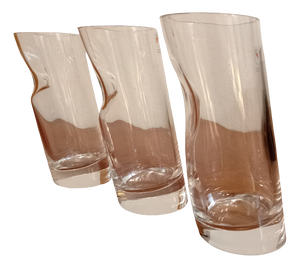 Ice Stopper Glasses by Angelo Mangiarotti for Cristallerie Colle, 1980s, Set of 3
