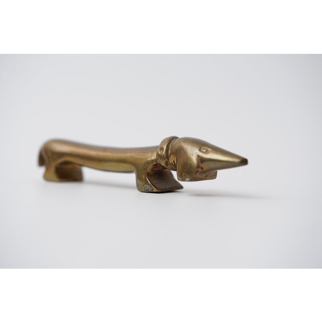 Mid-Century Modern Vintage Brass Dachshund Bottle Opener by Walter Bosse for Herta Baller, 1950s For Sale - Image 3 of 11