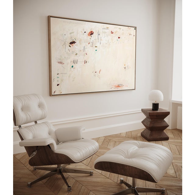 Large Original Beige Abstract Painting on Canvas by Margot Sinclair For Sale - Image 4 of 12