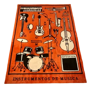 Musical Instrument Rug by Jean-Charles de Castelbajac