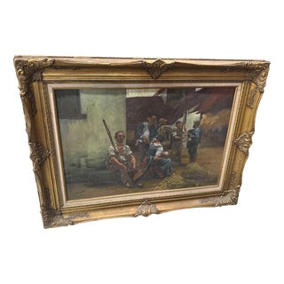 J Hodgkins, Landscape Scene, 1890s-1910s, Oil on Canvas, Framed For Sale