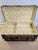 An exceptional late 19th century American flat-top packing trunk, perfectly preserved for contemporary interior design....
