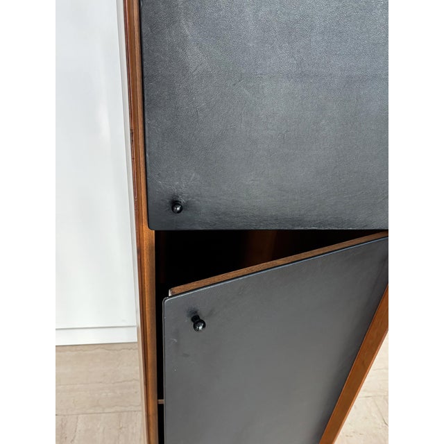 Vintage Container and Chest of Drawers Set in Wood and Leather by Afra & Tobia Scarpa for Maxalto, Italy, 1970s, Set of 2 For Sale - Image 16 of 18