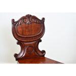 Brown Pair of Early 19th Century English Regency Mahogany Hall Chairs For Sale - Image 8 of 12
