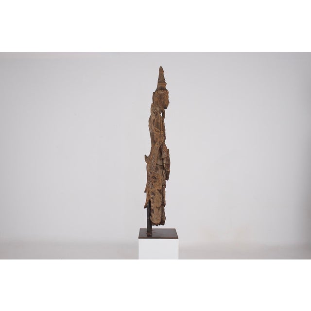 Burmese Artist, Statue of Burma, 1800s, Wood For Sale - Image 4 of 7