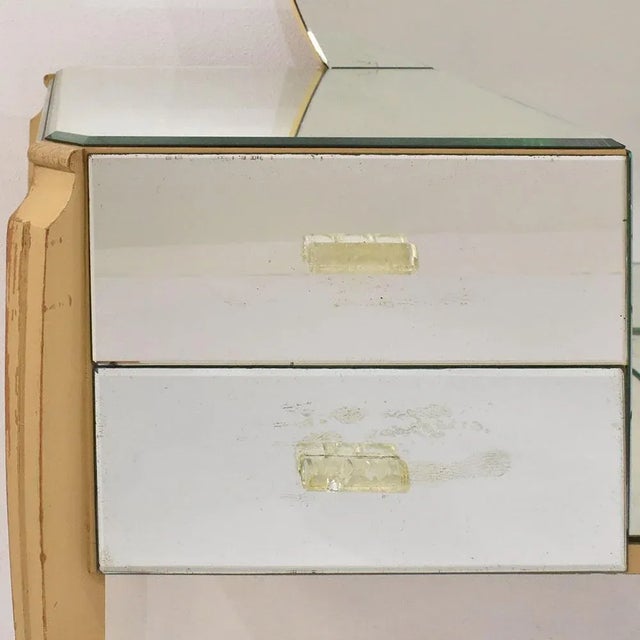 Large French Coiffeuse Glass Dressing Table for Ledies, 1950s For Sale - Image 9 of 12