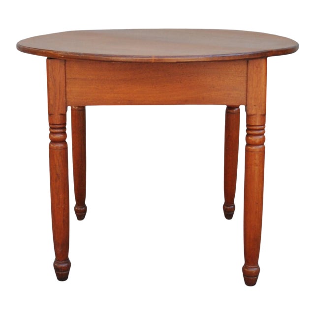 Antique Round Wood Side Table Chairish