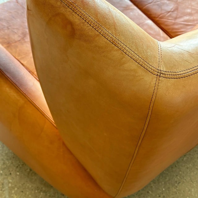 Fiftyish Wingback Leather Sofa by Vladimir Kagan for American Leather For Sale - Image 9 of 12