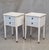 A sweet vintage 1940s pair of mahogany nightstands that have been recently painted in an antique manner ,white and...