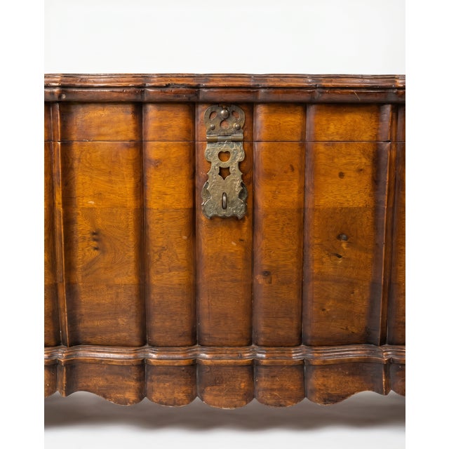 Mid 20th Century Mid 20th Century Spanish Revival Cedar Blanket Chest With Forged Iron Hardware For Sale - Image 5 of 7