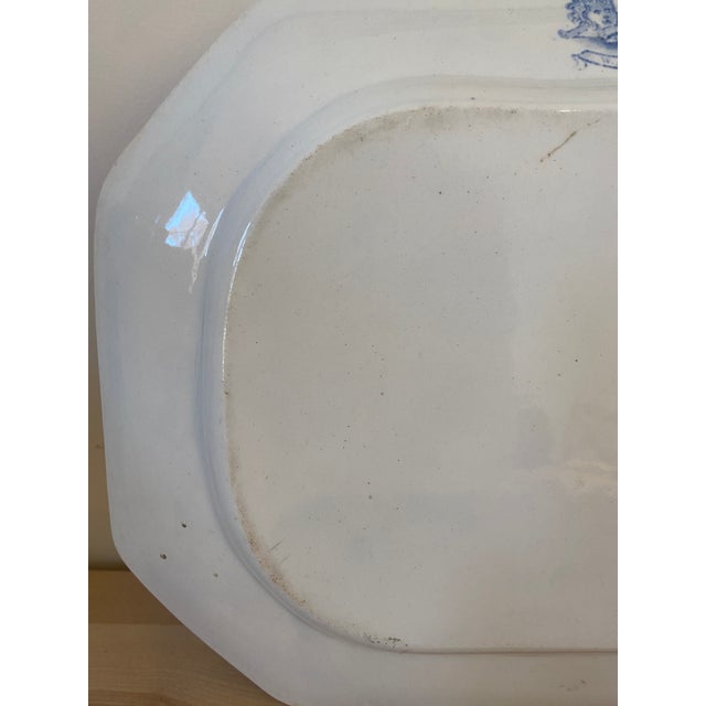 Adams & Sons Blue Transferware Plate, Circa 1835-55 For Sale In Portland, OR - Image 6 of 7