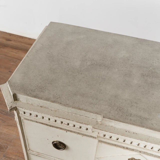 Mid 19th Century Gray Gustavian Swedish Chest of Drawers, Circa 1840-60 For Sale - Image 5 of 12