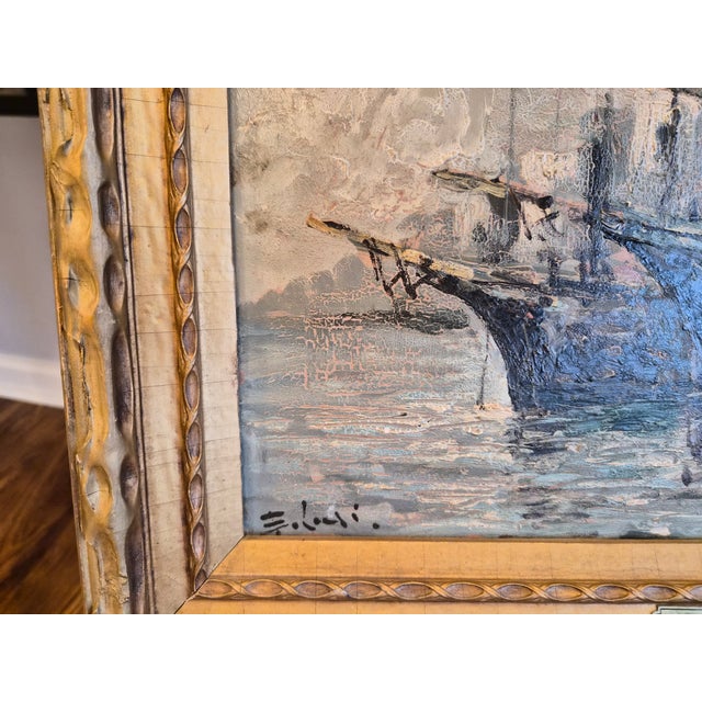 Impressionist Impressionist Oil Painting on Board For Sale - Image 3 of 6