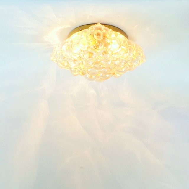 1960s Amber Bubble Glass Flush Mount by Helena Tynell for Limburg For Sale - Image 6 of 11