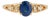 Vintage Style 1.01ct Blue Sapphire Birthstone 14k Gold Diamond Proposal Ring Size 4 For Sale