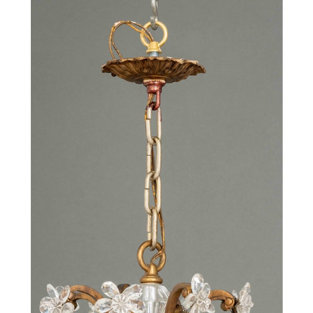 Early 19th Century Maria Theresa Style Eight-Branch Gilt Bronze and Rock Crystal Chandelier For Sale - Image 5 of 9