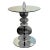 Abacus Glass Tea Table by the Drawing Room Atl in Finish Mink - Size: Tall / Gueridon - Modern Sofa Table in Neutral Gray Glass For Sale - Image 4 of 4