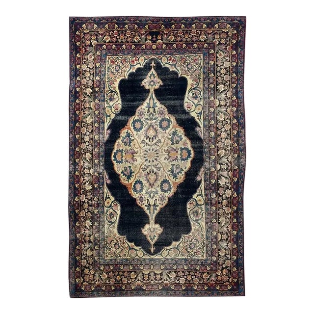 Antique Lavar Kerman Rug 4'8'' x 7'8'' For Sale