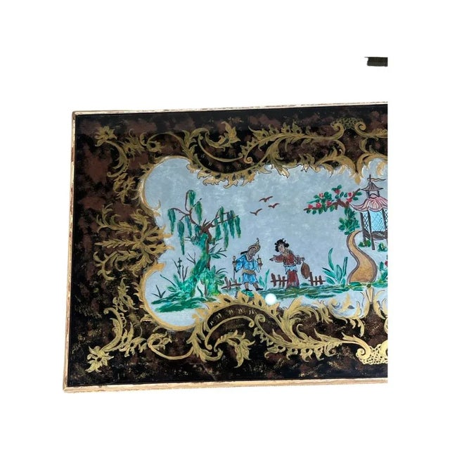 Chinese 1960s Vintage Painted Mirrored Coffee Table For Sale - Image 3 of 13