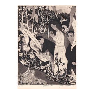 1967 Jack Bilander Garden Ode Etching For Sale