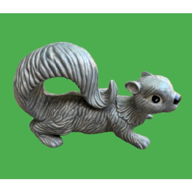 Ceramic Vintage Ceramic Squirrels Life Size - A Pair For Sale - Image 7 of 10