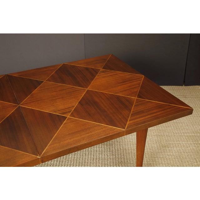 Tommi Parzinger for Charak Modern Extendable Dining Table, c 1950s, Signed For Sale - Image 12 of 12