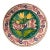 Vintage Hand-Painted Mediterranean Terracotta Ceramic Wall Plate – Bird & Tulip Motif For Sale
