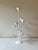 Vintage white tole sculptural tulip candelabra. This piece makes an excellent ornament display for the holidays or with...