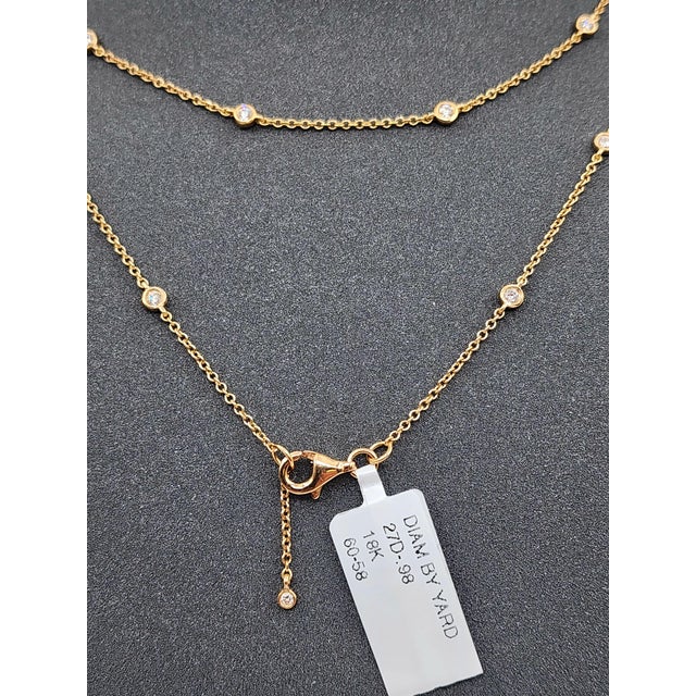 Metal 0.98 Ct Diamond by the Yard Necklace For Sale - Image 7 of 8