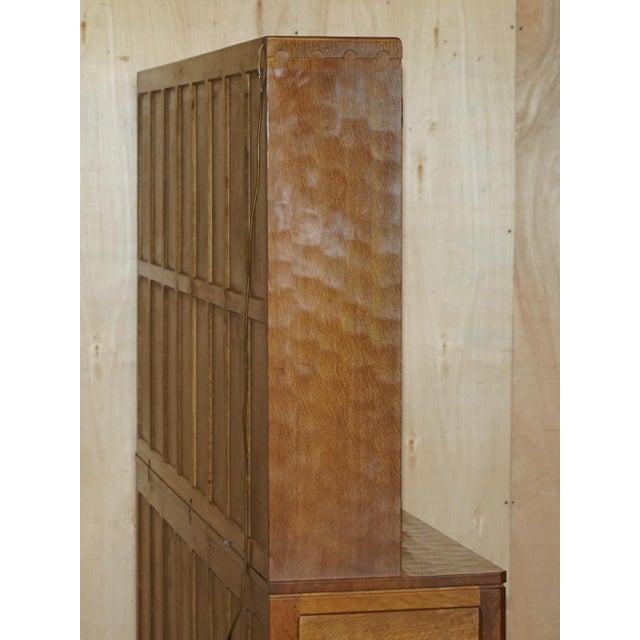 Vintage Oak Display Cabinet by Robert Mouseman Thompson For Sale - Image 18 of 18
